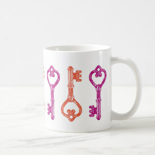 Mugg för vintageskelettnyckel