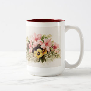 Mugg för vintagevårblommar