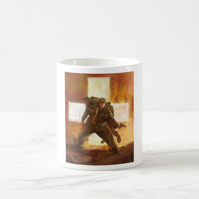 Mugg för vit för arméläkareklassiker (Center)