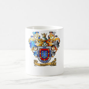 Mugg för vit för Delgado vapensköldklassiker