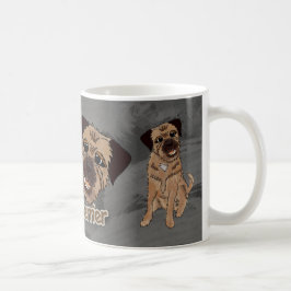 Mugg för vit för klassiker för gränsTerrierhund