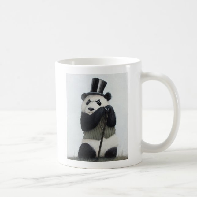 Mugg för vit för Percival Panda 11oz (Höger)