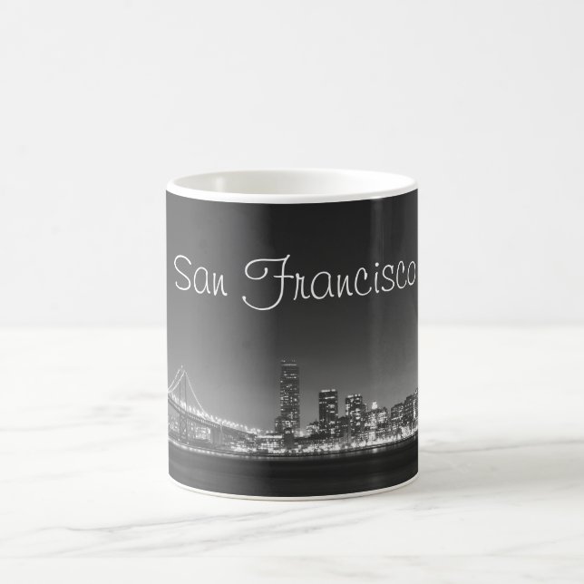 Mugg för vit för San Francisco horisontsvart (Center)