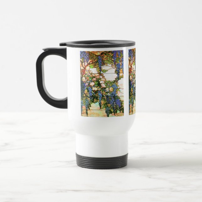 Mugg för WisteriaTiffany målat glass (Vänster)