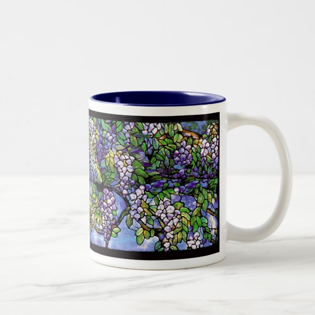 Mugg för WisteriaTiffany målat glass (Höger)