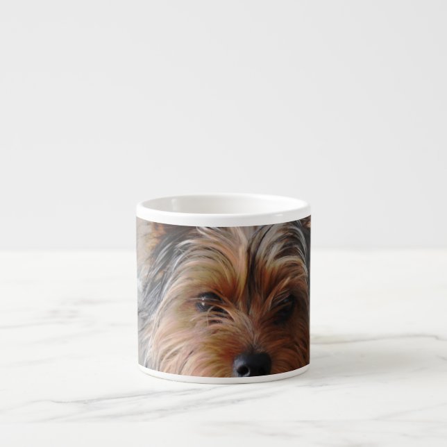 Mugg för Yorkie TerrierSpecialty Espressomugg (Framsidan)