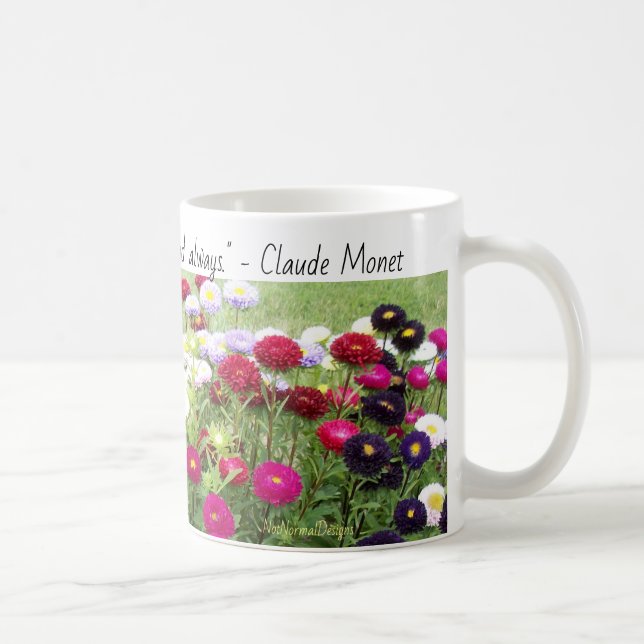Mugg för Zinniafältblomma med det Monet (Höger)