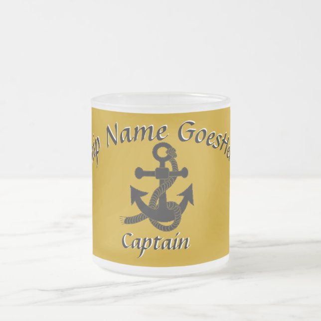 Mugg - Förankring med böjd text i svart (Center)