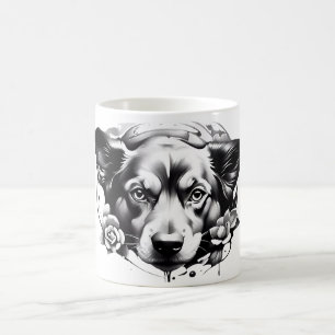 Mugg-formgivning för hund och kaffe kaffemugg