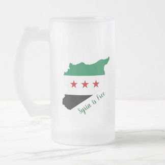 mugg - fria syrien karta flagga