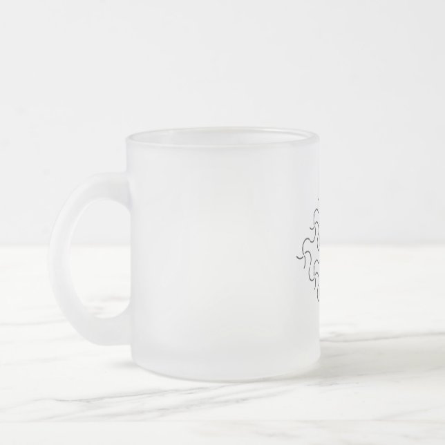 Mugg-FROSTED GLASS ART STIL DESIGN Frostad Glasmugg (Vänster)