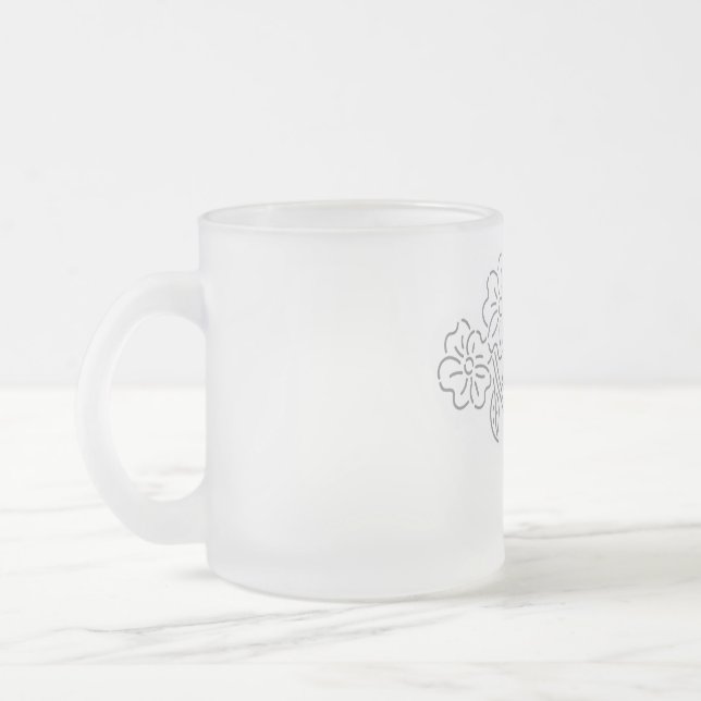 MUGG-FROSTED GLASS ART STIL DESIGN FROSTAD GLASMUGG (Vänster)