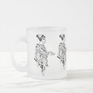 Mugg Frosted Glass Mugg: Grekisk staty