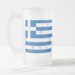 Mugg Frosted: GREEK FLAGGA WITH EVZON'S DANCING
