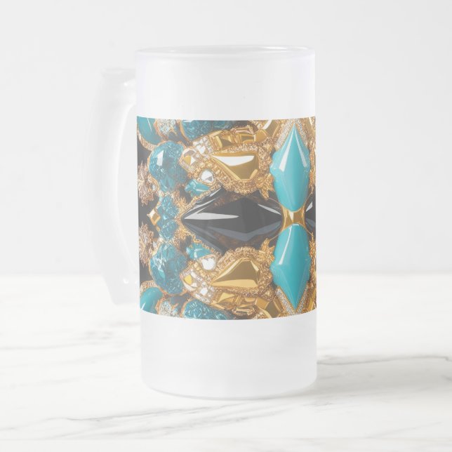 Mugg, fryst, med utformning av Bahamas Färg Frostat Ölglas (Framsida vänster)