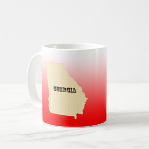 Mugg - Georgienstaten Karta med staden