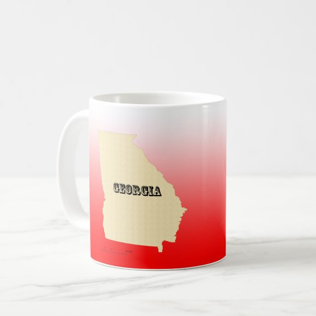 Mugg - Georgienstaten Karta med staden (Framsida vänster)