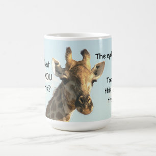 Mugg, giraffe, "Jag är Redo för min närbild" kaffe Kaffemugg