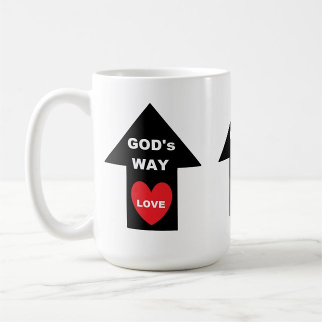 Mugg Gods Way Kärlek Arrow Heart (Vänster)