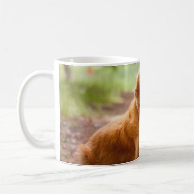 Mugg Golden Retriever Kärlek - Cute Pet Owner Gift (Vänster)