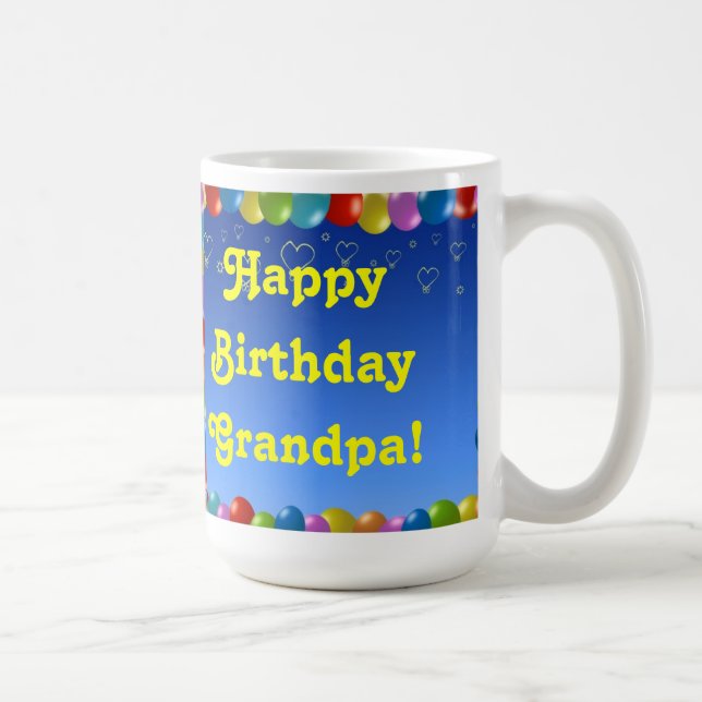 Mugg Grattis på födelsedagen Grandpa (Höger)