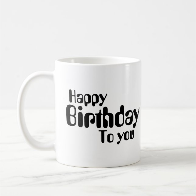 mugg grattis på födelsedagen till dig (Vänster)