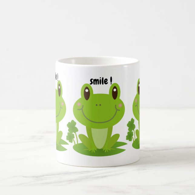 Mugg grenouille personnalisé, mugg à café grenouil (Center)