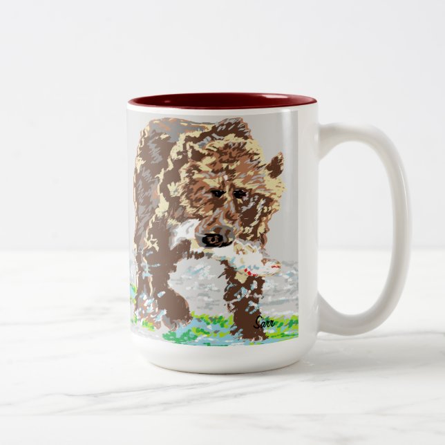 Mugg/ Grizzlybjörn Två-Tonad Mugg (Höger)