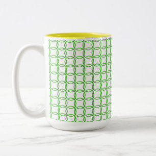 Mugg - Grönt Interlocking Ringar