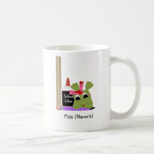 Mugg-Gullig groda för personliglärarekaffe med Kaffemugg