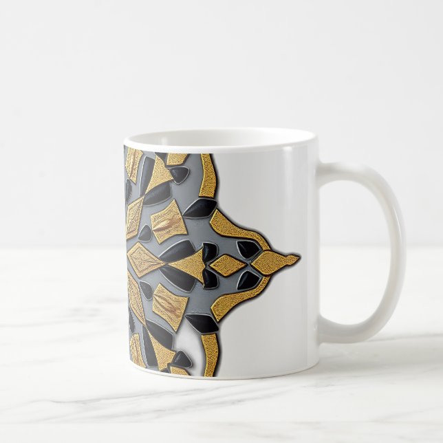 Mugg - gult och blått mönster (Höger)