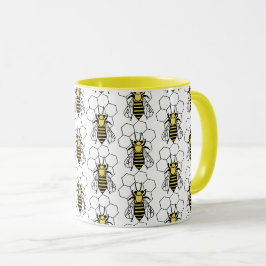 Mugg - Gult och svarta bin