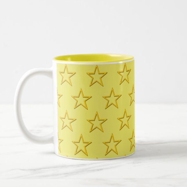 Mugg - Gult Stars på Blekens Gult (Vänster)