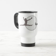 Mugg - Gymnast Silhouett med Namn