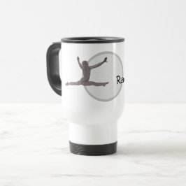 Mugg - Gymnast Silhouett med Namn