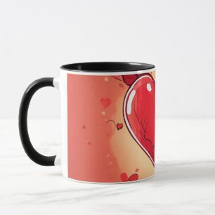 #mugg #hjärtutskrift mugg "Kärlek på varje sida: H