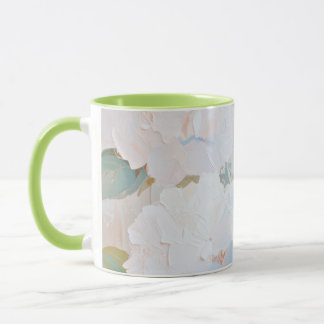 Mugg, Hortensia Abstrakt Akvarell Bild Mugg