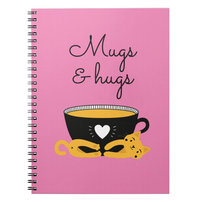 Mugg & Hugs Cat Journal Anteckningsbok (Framsidan)