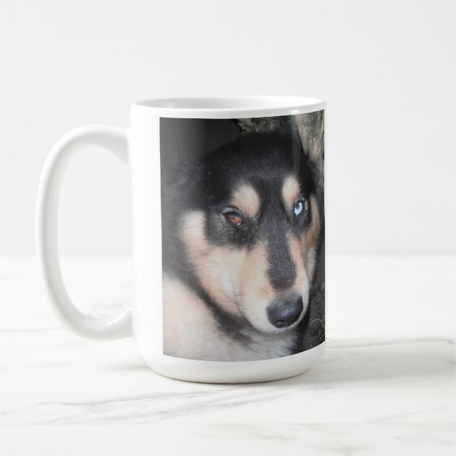Mugg Husky One Blue Öga One Brown Öga (Vänster)