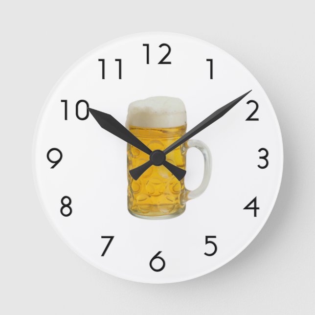 Mugg i Beer Rund Klocka (Framsida)