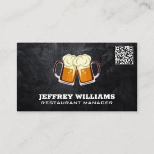 Mugg i Beer Toast QR-kodAffärskort Visitkort