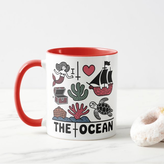 Mugg I KÄRLEK OCEAN (Med munk)