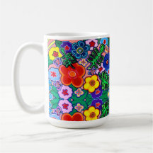 Mugg i med friskkonst av lätt Abstrakt