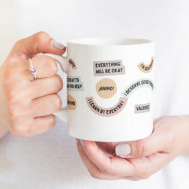 Mugg i uppmuntrande sidans tillit och positiva ege
