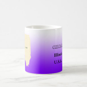Mugg - Illinois-staten Mugg med staden