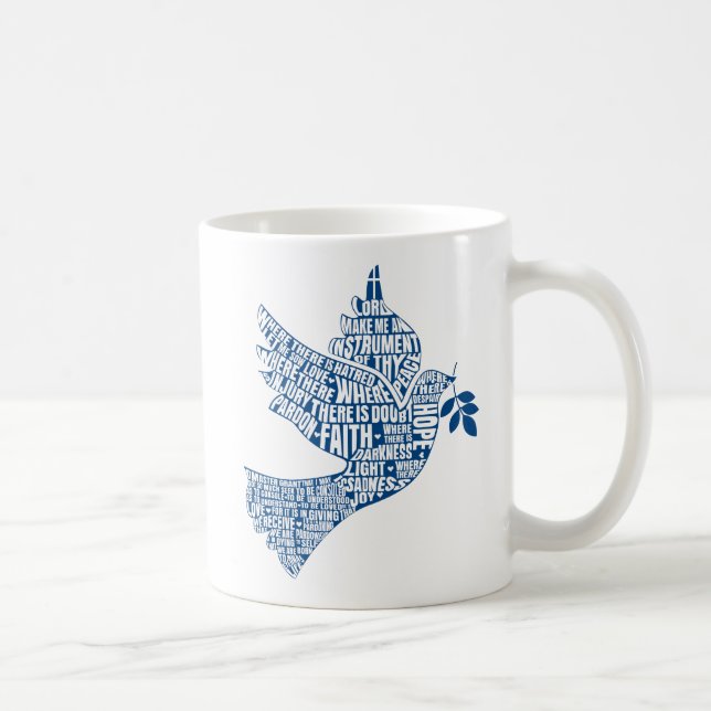 Mugg: Instrumenterar av fred (St Francis) Kaffemugg (Höger)