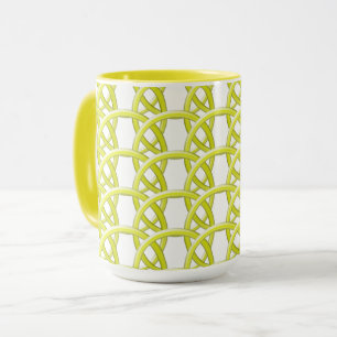 Mugg - Interwoven Gult Ringar