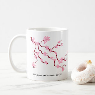 Mugg/Japansk Rosa Cherry Blommar Kaffemugg