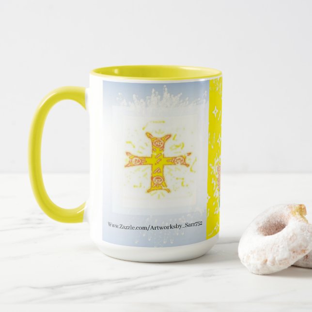 Mugg: Jesus Kristus med grekiskt kors Mugg (Med munk)