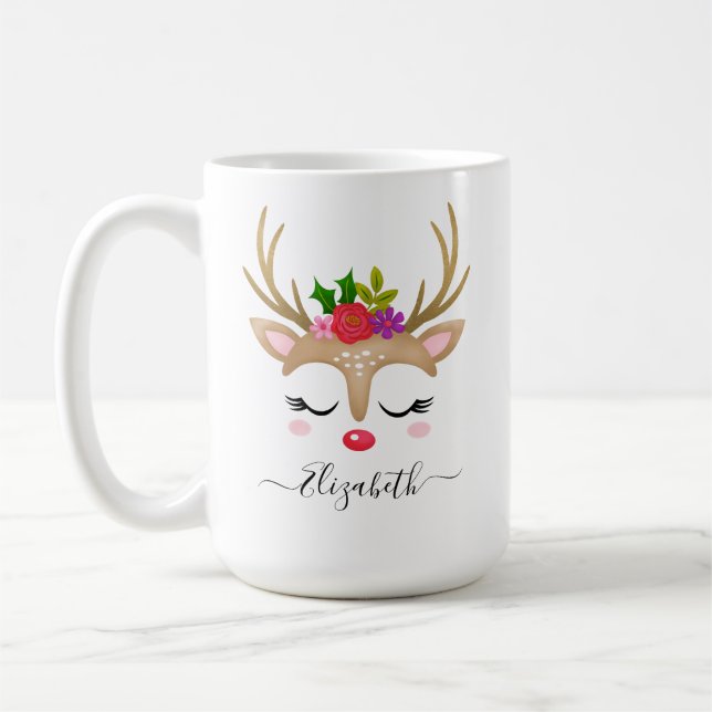 Mugg, julrenar kaffemugg (Vänster)